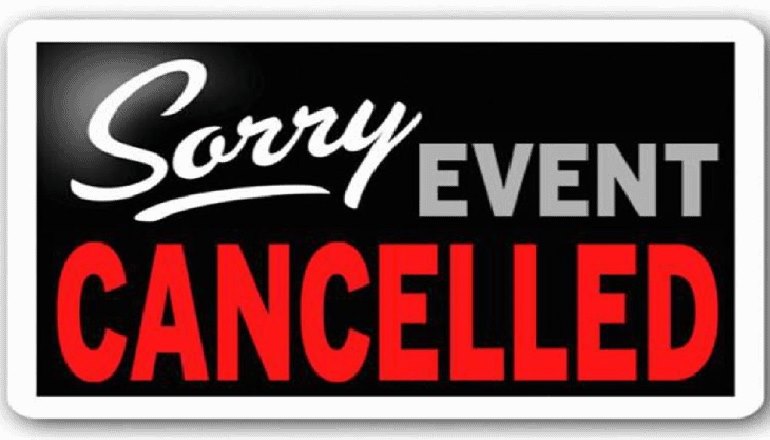 Event cancelled